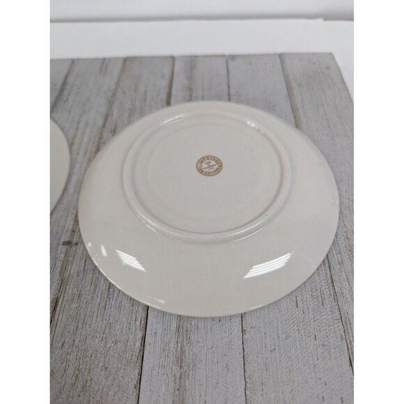 Flintridge Sylvan China Cream Soup Cup Bowl Saucers Set 2 California Yellow Gold - Picture 11 of 13